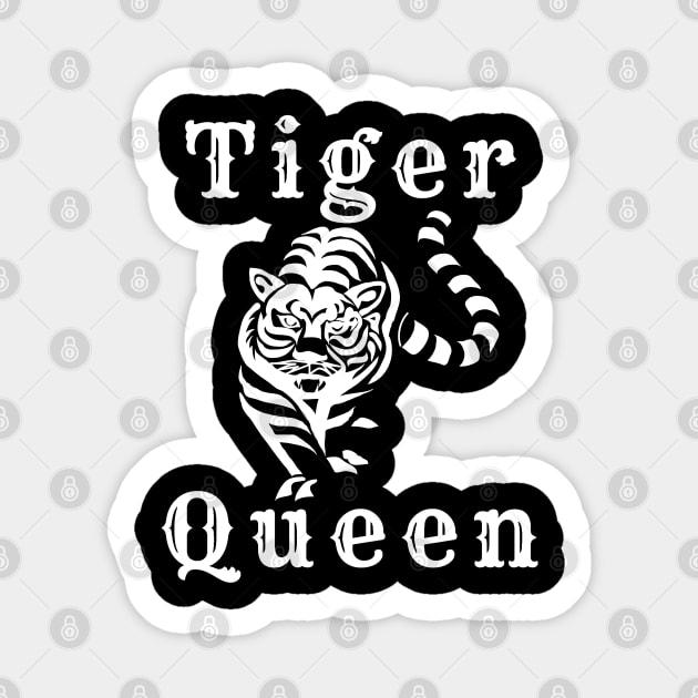 white tiger queen Sticker by gossiprag